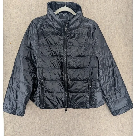 ANORAK Women's Black Lightweight Water Resistant Down Puffer Jacket Size M - Picture 1 of 9